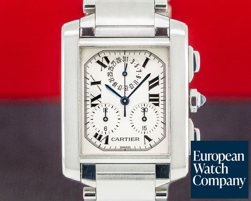 Image of Cartier Tank Francaise Chronoflex Quartz Chronograph SS 