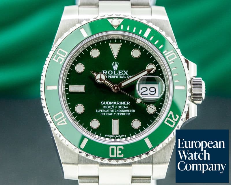 Image of Rolex Submariner HULK Green Ceramic Bezel Green Dial SS FULL SET