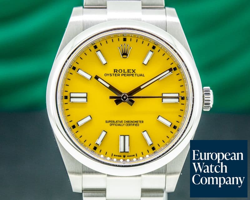 Image of Rolex Oyster Perpetual 124300 41mm SS / Yellow Dial NEW 2020