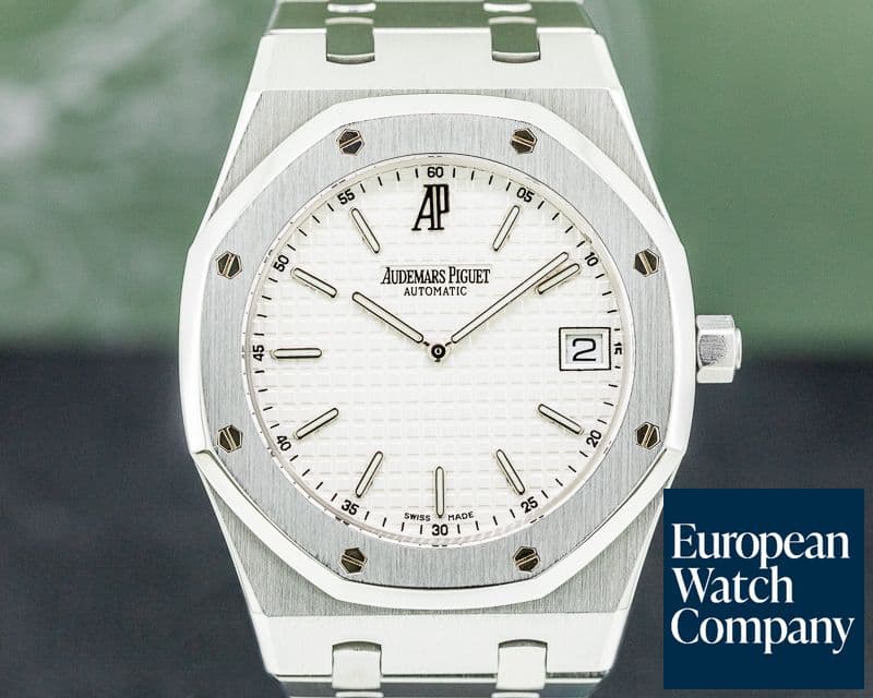 Image of Audemars Piguet Royal Oak 15202 Jumbo White Dial VERY NICE FULL SET