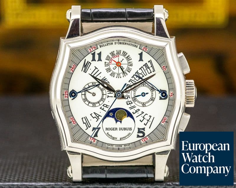 Image of Roger Dubuis Sympathie 18K White Gold Perpetual Calendar Double Retrograde RARE