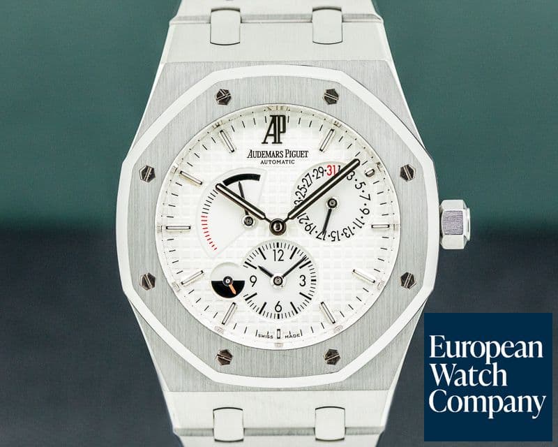 Image of Audemars Piguet Royal Oak Dual Time SS White Dial