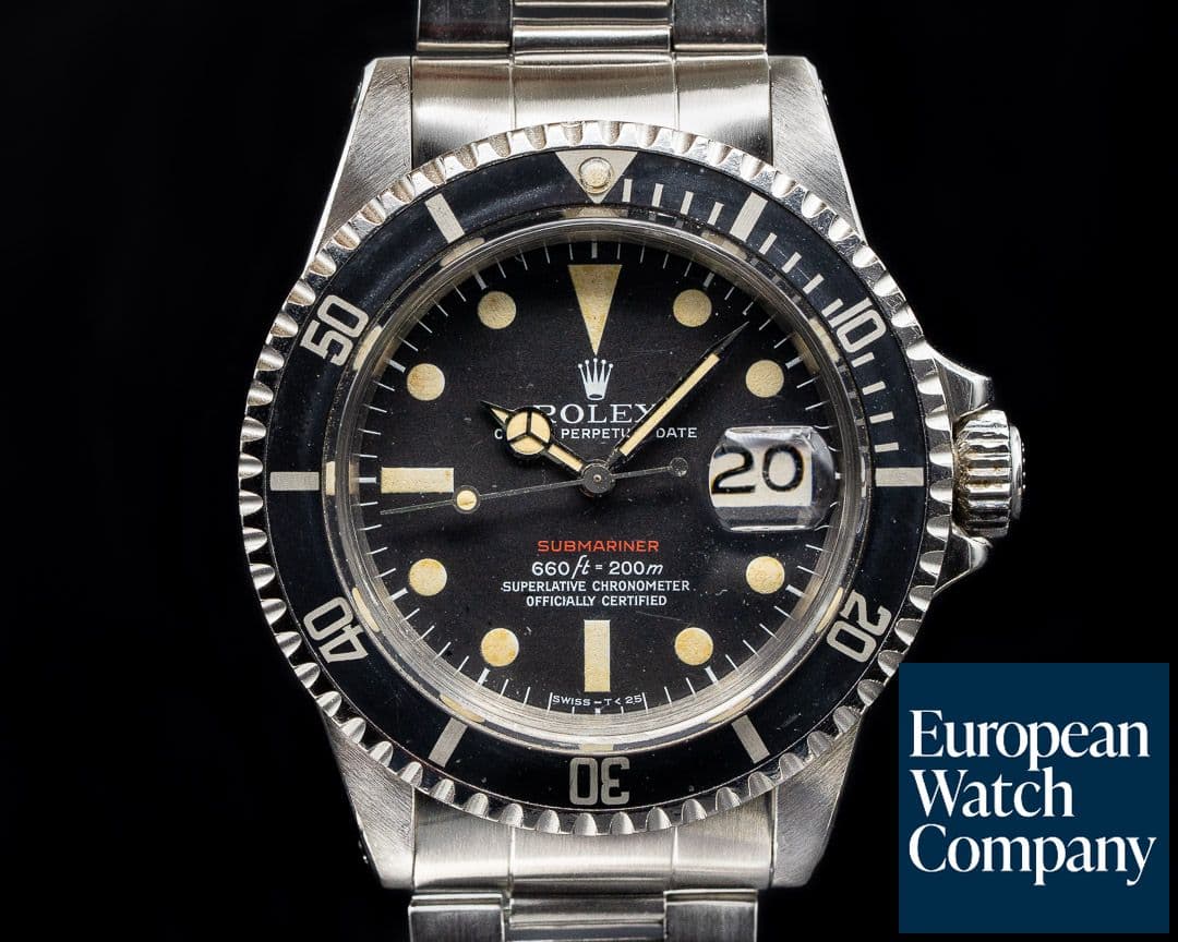 Image of Rolex Submariner 1680 RED MK V Circa 1972 SS 