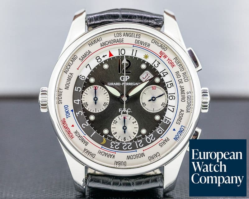 Image of Girard Perregaux World Time WW.TC Chronograph SS / Silver Dial 
