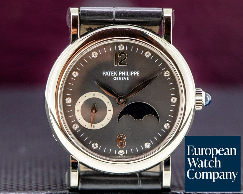 Image of Patek Philippe Calatrava Ladies 18k White Gold Moon Diamonds 