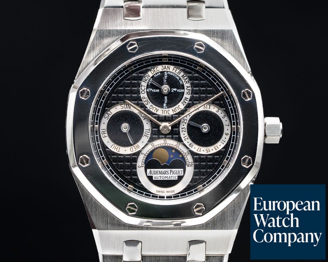 Image of Audemars Piguet Royal Oak 25820SP Perpetual Calendar Black Dial SS / Platinum AP SERVICE