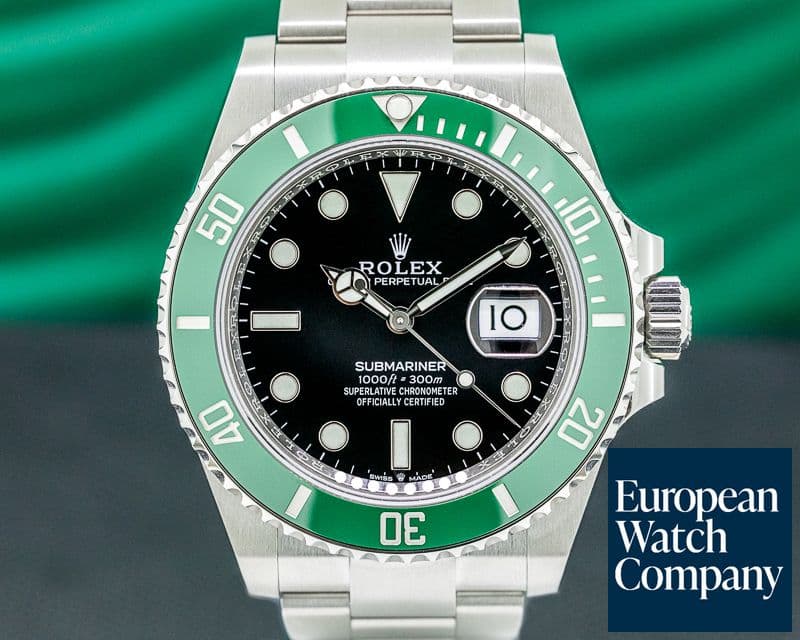 Image of Rolex Submariner Date 126610LV Kermit GREEN Ceramic Bezel 41MM UNWORN