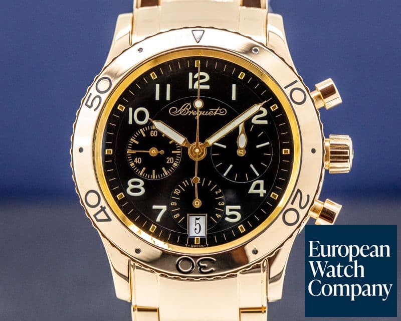 Image of Breguet Type XX 3820 Aeronavale Black Dial 18k Rose Gold