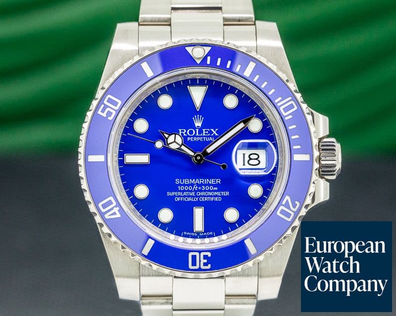 Image of Rolex Submariner Date 116619LB 18K White Gold Blue Dial DISCONTINUED