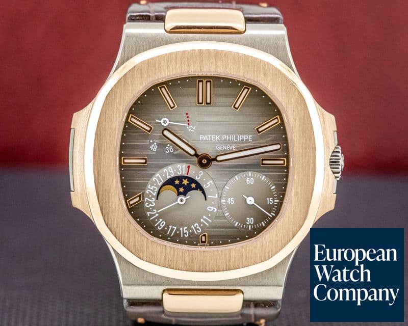 Image of Patek Philippe Jumbo Nautilus 5712GR 18K White / Rose Gold FULL SET