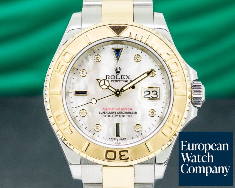 Image of Rolex Yachtmaster 16623 Mother of Pearl Serti Dial 18K / SS 