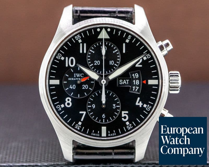 Image of IWC Pilot Chronograph SS Black Dial 43MM