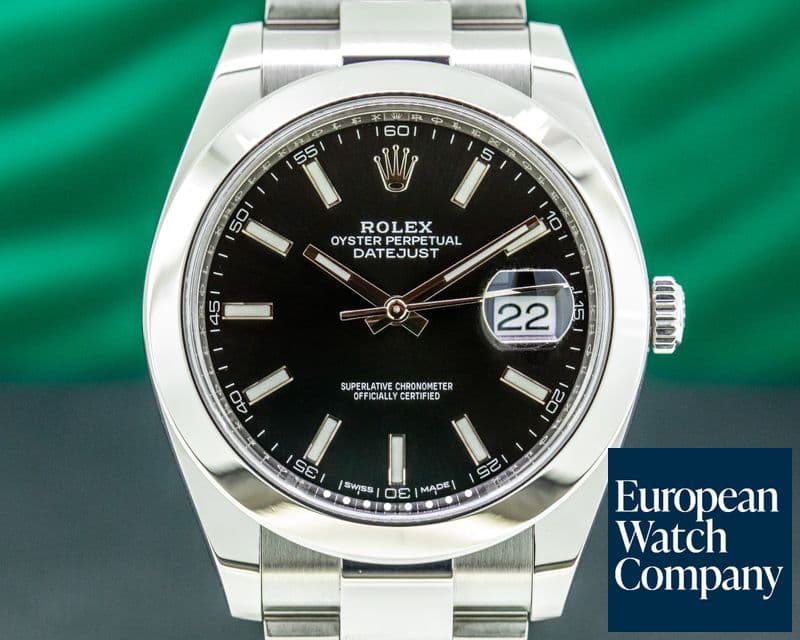 Image of Rolex Datejust 41 126300 Black Stick Dial SS 