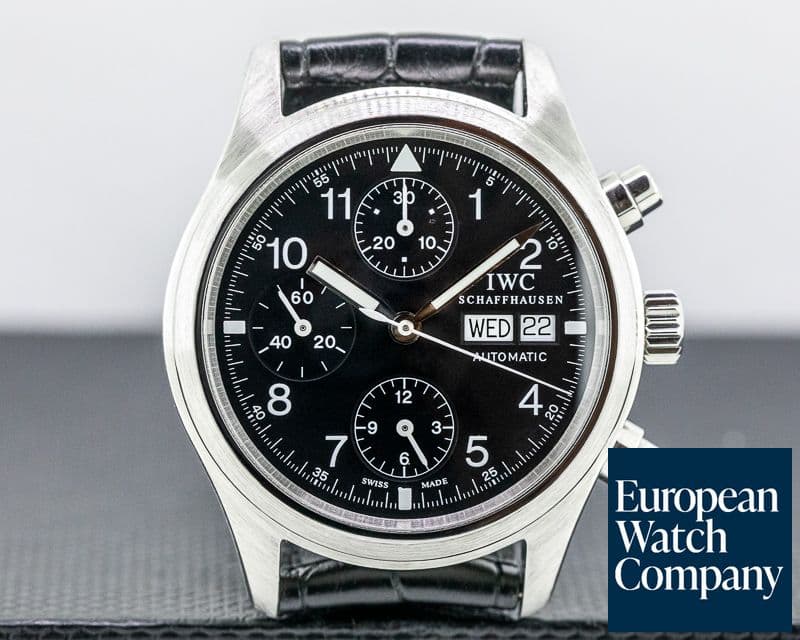 Image of IWC Pilot Chronograph SS Black Dial
