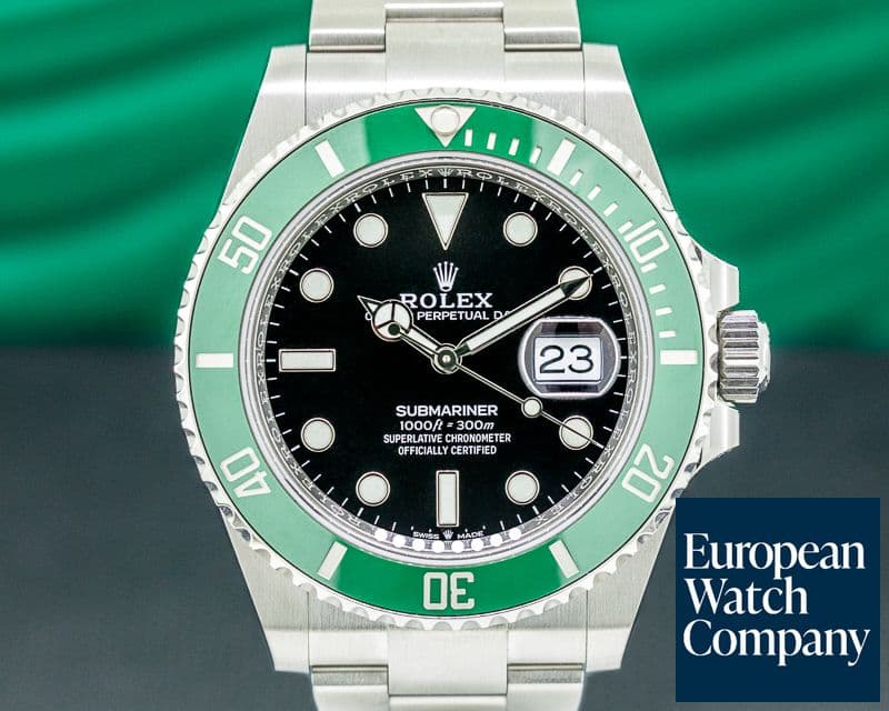 Image of Rolex Submariner Date 126610LV Kermit GREEN Ceramic Bezel 41MM UNWORN