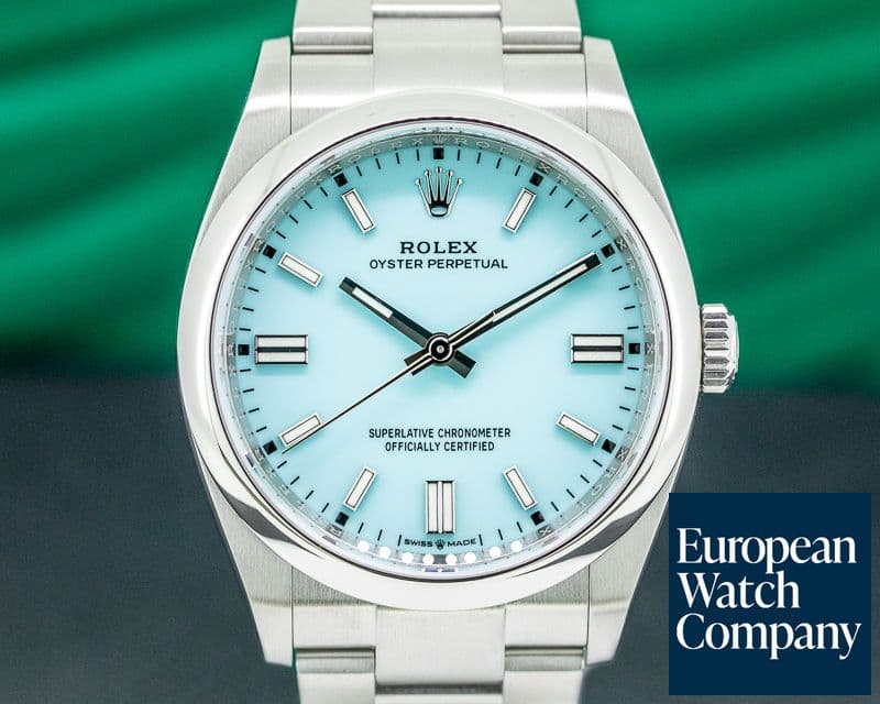 Image of Rolex Oyster Perpetual 126000 36MM SS TURQUOISE BLUE UNWORN