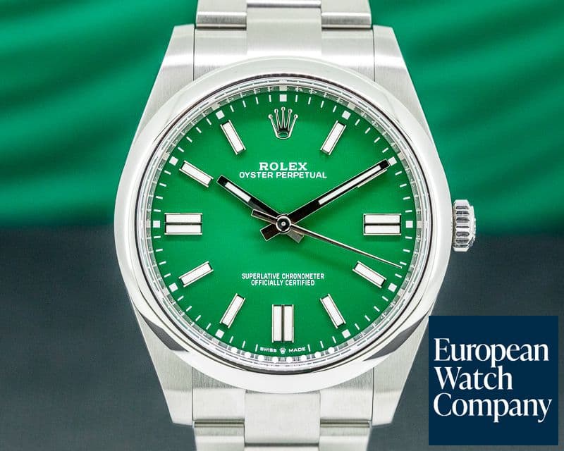 Image of Rolex Oyster Perpetual 124300 41mm SS / Green Dial NEW 2020 UNWORN