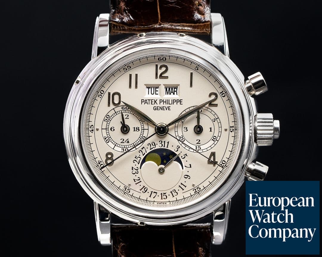 Image of Patek Philippe 5004P "THE FIRST ONE EVER SOLD" Silver Dial / Platinum 