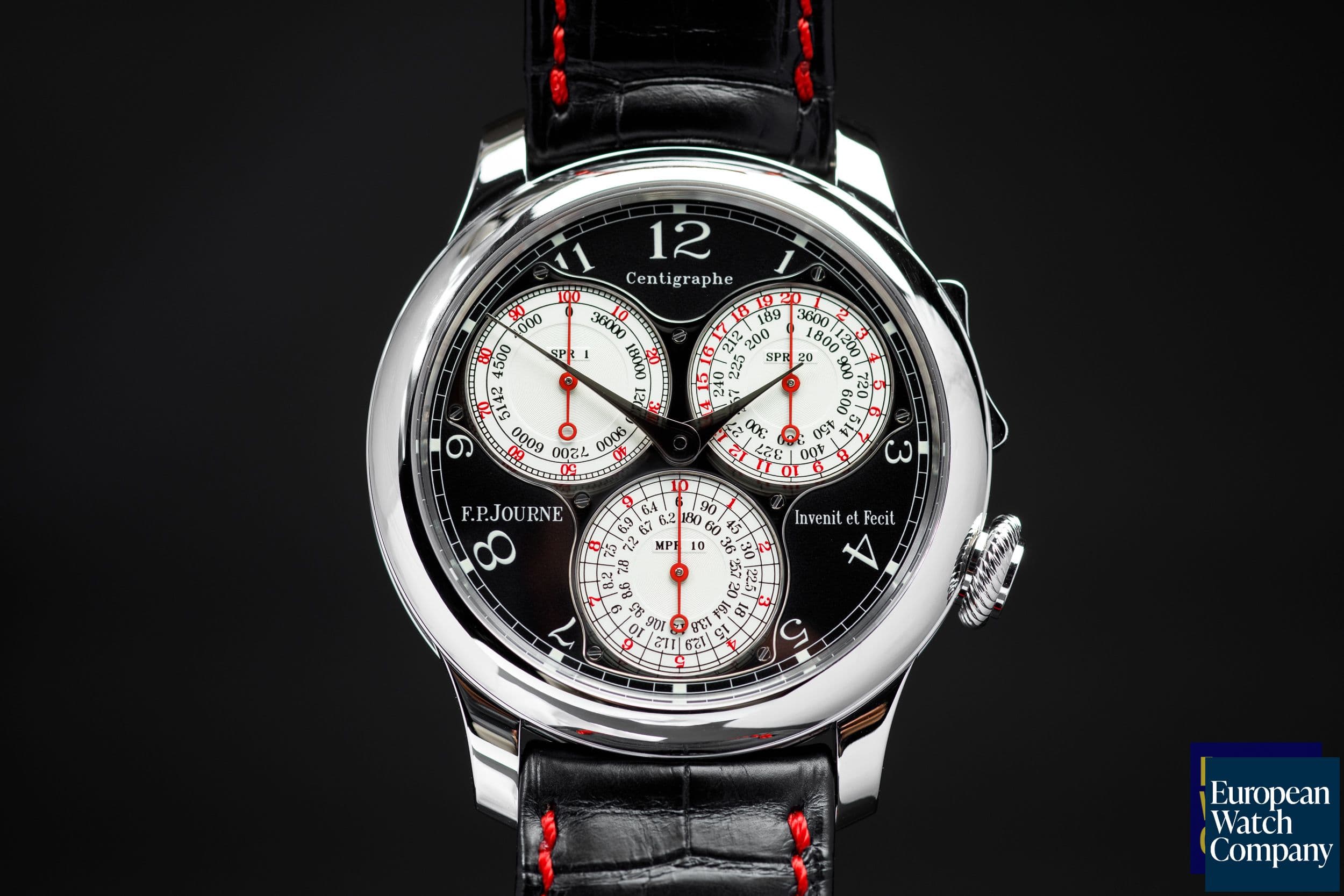 Image of F. P. Journe Centigraphe Souverain Platinum Black Label Series RARE FULL SET