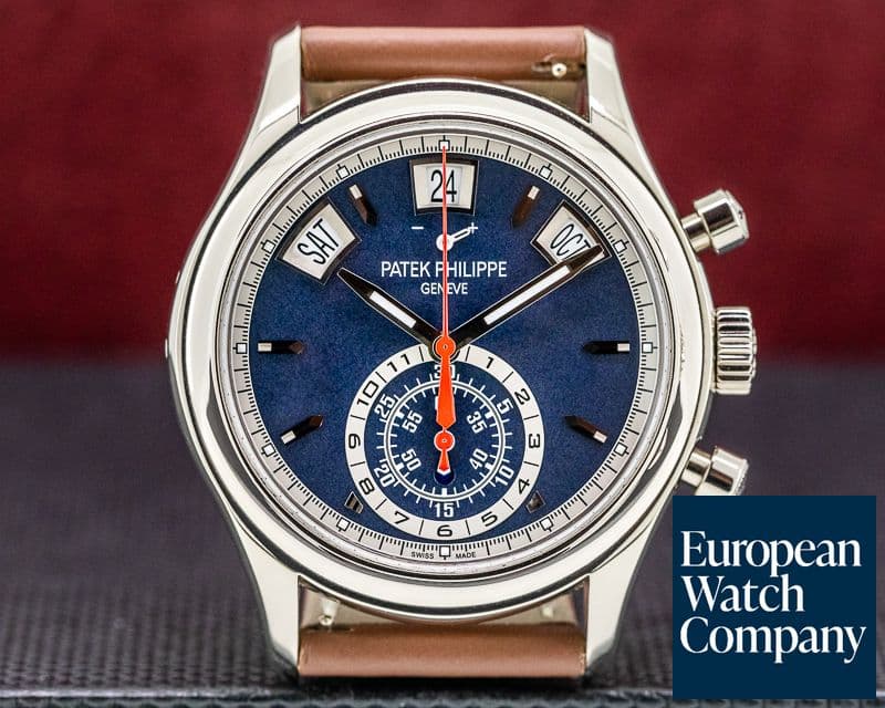Image of Patek Philippe Annual Calendar 5960/01G Chronograph White Gold Blue Dial 2020

