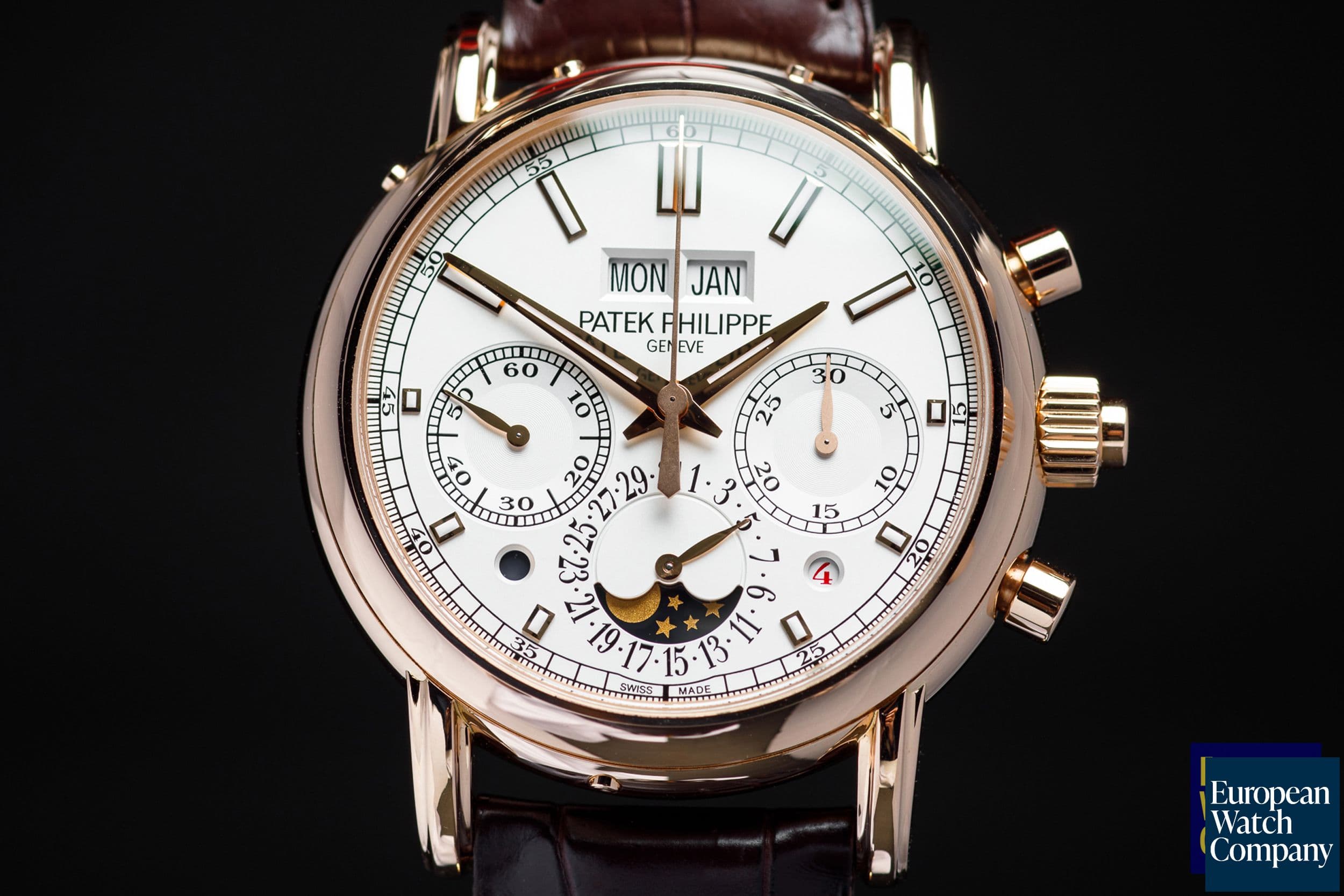Image of Patek Philippe 5204R Split Second Perpetual Calendar Chronograph 18k Rose Gold FULL SET