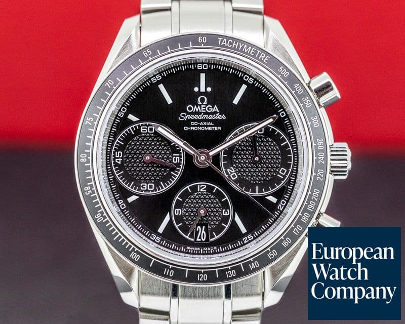 Image of Omega Speedmaster Racing Co-Axial Chronograph Black Dial SS Bracelet