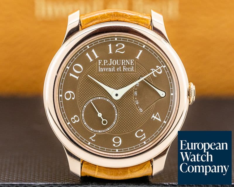 Image of F. P. Journe Chronometre Souverain Havana 18k Rose Gold 40MM + DEPLOYANT 