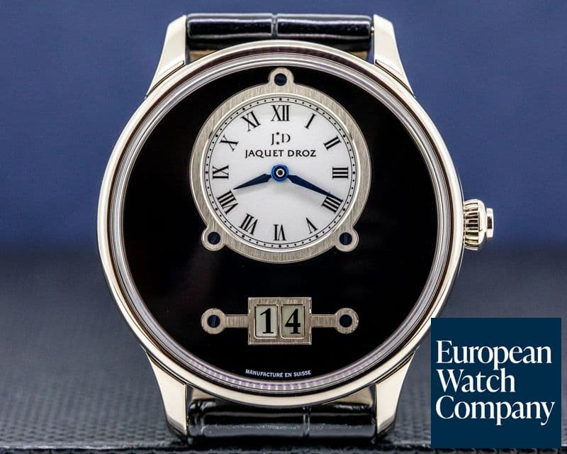Image of Jaquet Droz Grande Date 18K White Gold Onyx Dial 