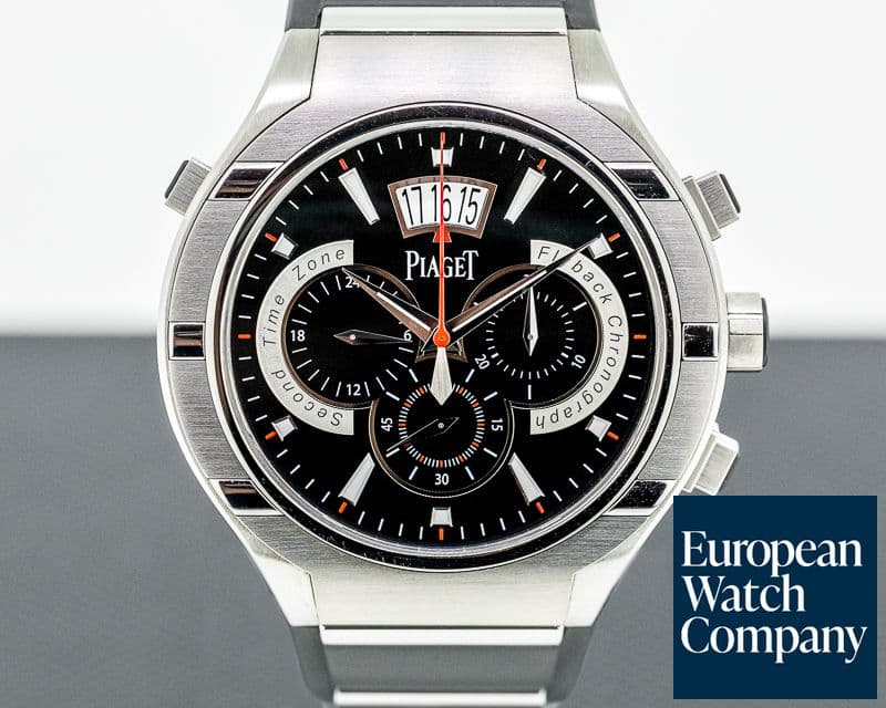 Image of Piaget Polo FortyFive FortyFive Flyback Chronograph GMT Titanium