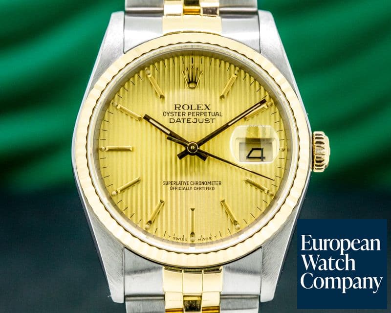 Image of Rolex Datejust Jubilee Tapestry Dial 18K / SS FULL SET 
