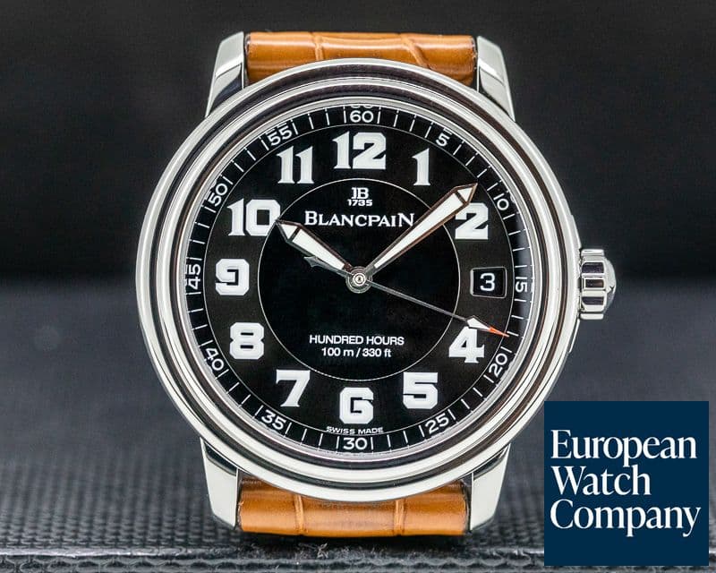 Image of Blancpain Leman Military Black Dial SS / Strap