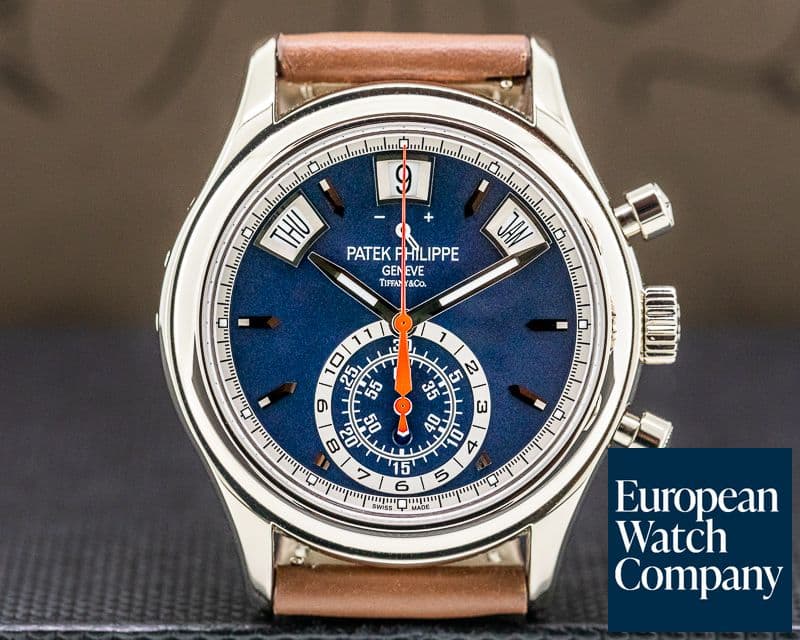Image of Patek Philippe Annual Calendar 5960/01G "TIFFANY & CO" Chronograph White Gold UNWORN
