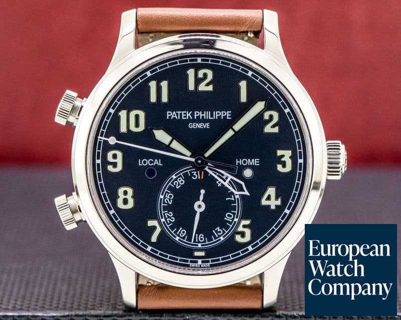Image of Patek Philippe Calatrava 5524G Pilot Travel Time 18k White Gold 