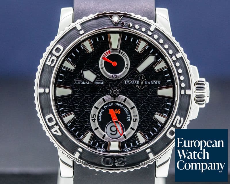 Image of Ulysse Nardin Maxi Marine Diver Black SS / Rubber