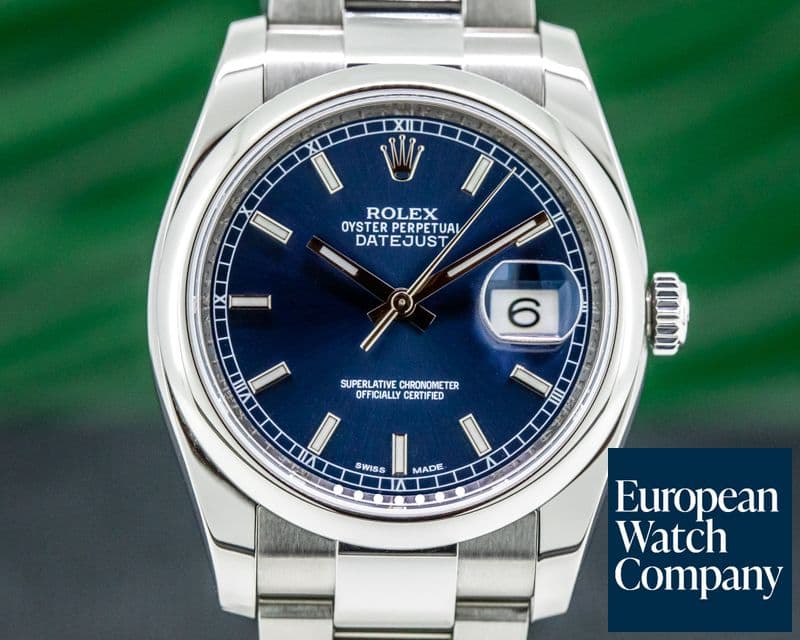Image of Rolex Datejust Blue Stick Dial / Oyster Bracelet
