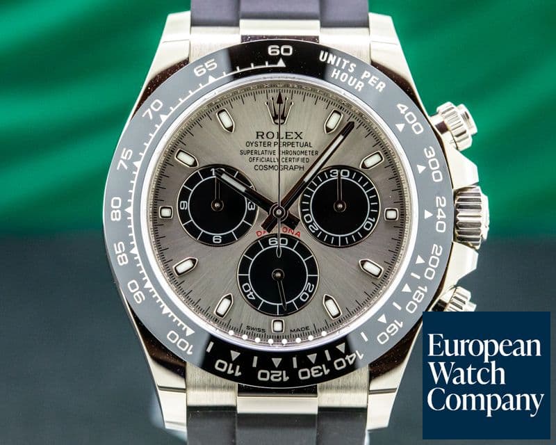 Image of Rolex Daytona 116519 18K White Gold Ceramic Oysterflex Silver Dial 