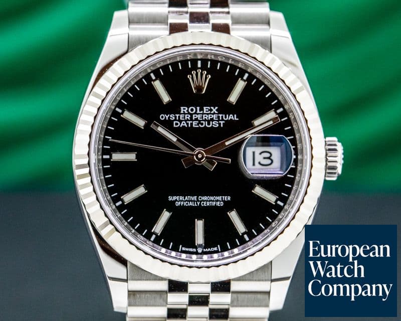 Image of Rolex Datejust 126234 Black Stick Dial / Jubilee Bracelet  