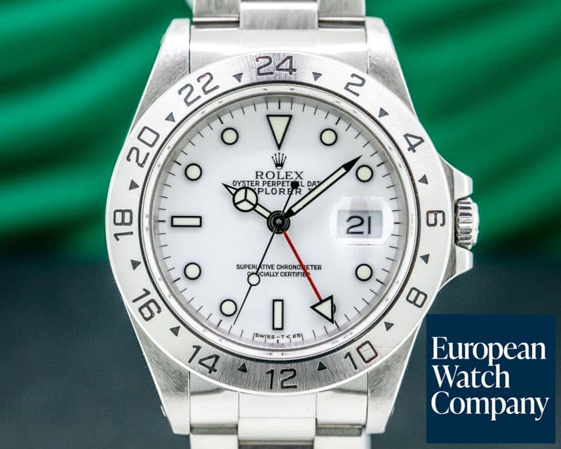 Image of Rolex Explorer II "Polar" 16570 White Dial SS FULL SET