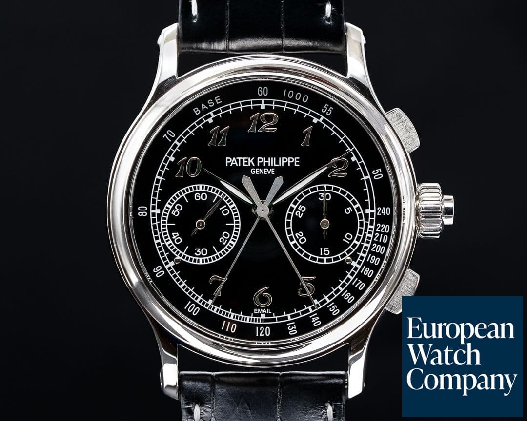 Image of Patek Philippe Split Second 5370 Platinum Black Enamel Dial 