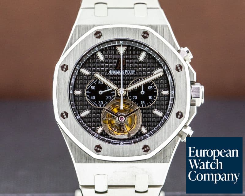 Image of Audemars Piguet Royal Oak 25977ST Tourbillon Chronograph Black Dial 