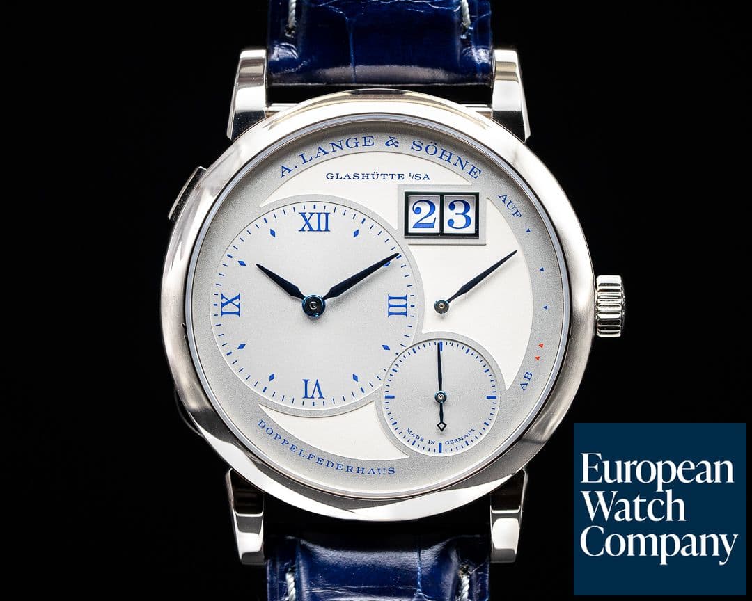 Image of A. Lange and Sohne Lange 1 25th Anniversary 191.066 18k WG Half Hunter LIMITED 