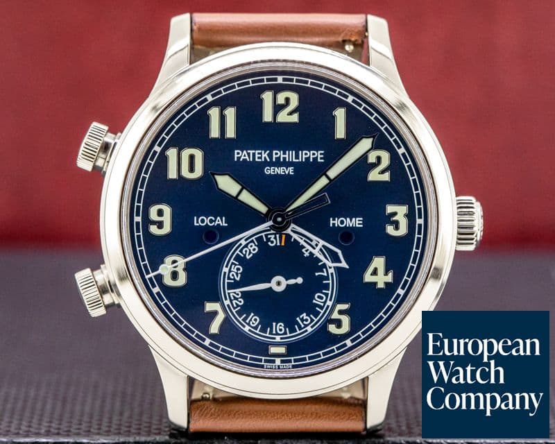 Image of Patek Philippe Calatrava 5524G Pilot Travel Time 18k White Gold 