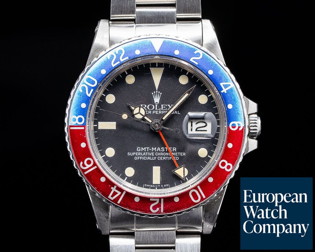 Image of Rolex GMT Master Transitional  "Pepsi Bezel" Matte Dial Circa 1983