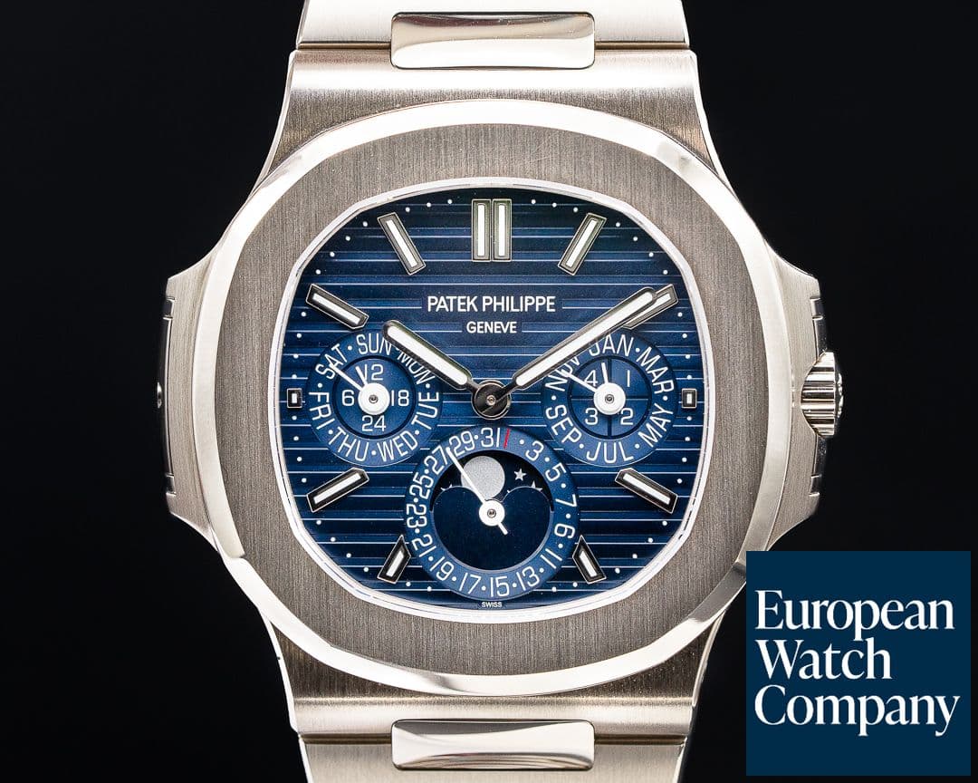 Image of Patek Philippe Nautilus 5740 Perpetual Calendar 18k White Gold Blue Dial 