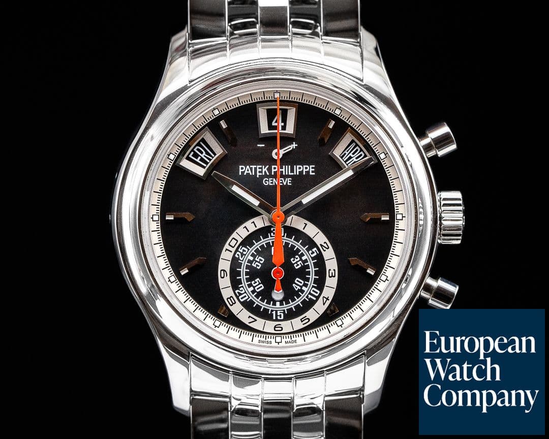 Image of Patek Philippe Annual Calendar 5960/1A-010 Black Dial Chronograph SS DISCONTINUED  