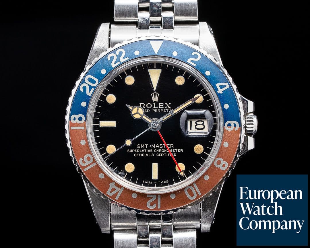 Image of Rolex Vintage GMT Master Gilt Glossy Pepsi Bezel c. 1965 NICE