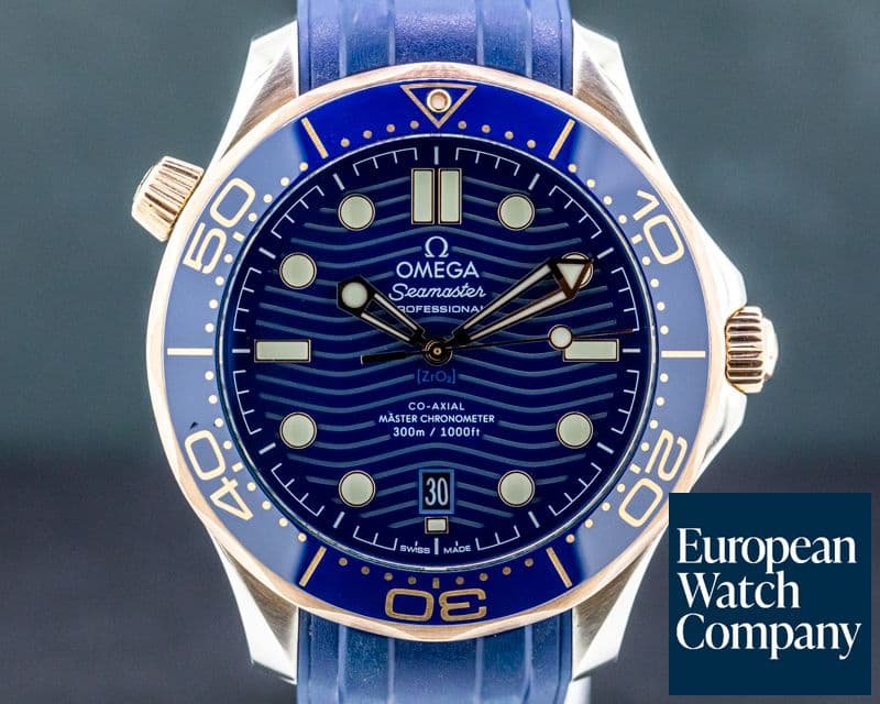 Image of Omega Seamaster Diver 300M Steel and Rose Gold Co-Axial Master Chronometer