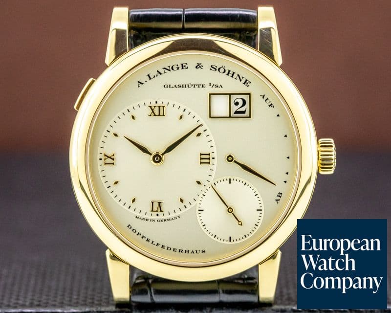 Image of A. Lange and Sohne Lange 1 101.021 Yellow Gold Champagne Dial 