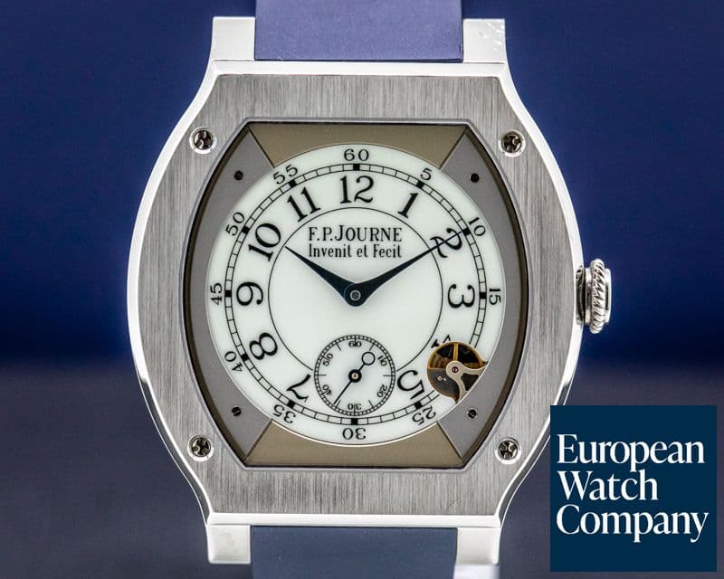 Image of F. P. Journe Elegante Quartz 48 MM Titanium / Blue Strap