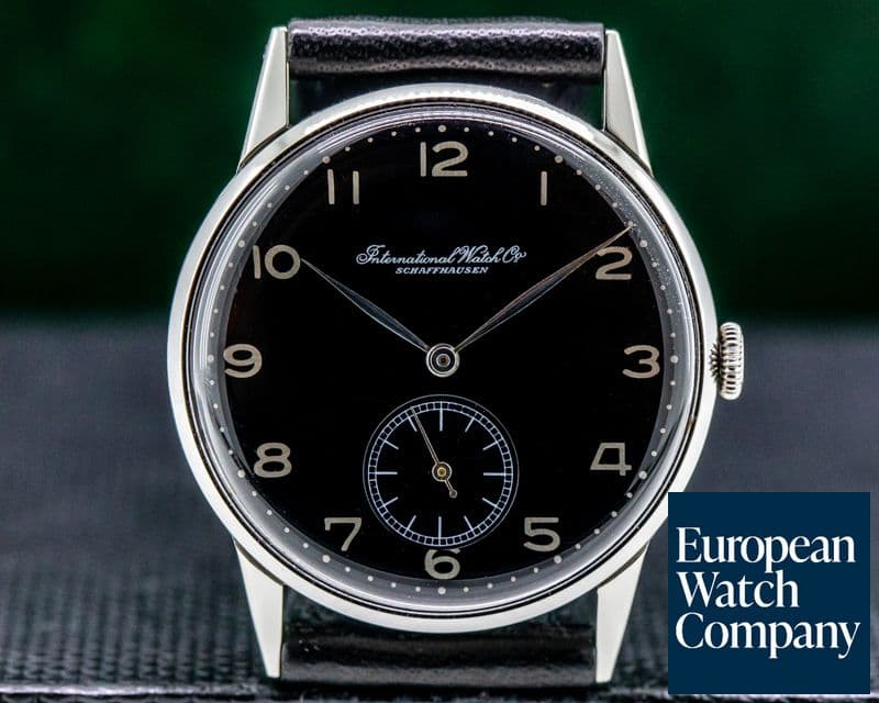 Image of IWC Vintage Refernce 333 Black Dial / IWC Service + Extract